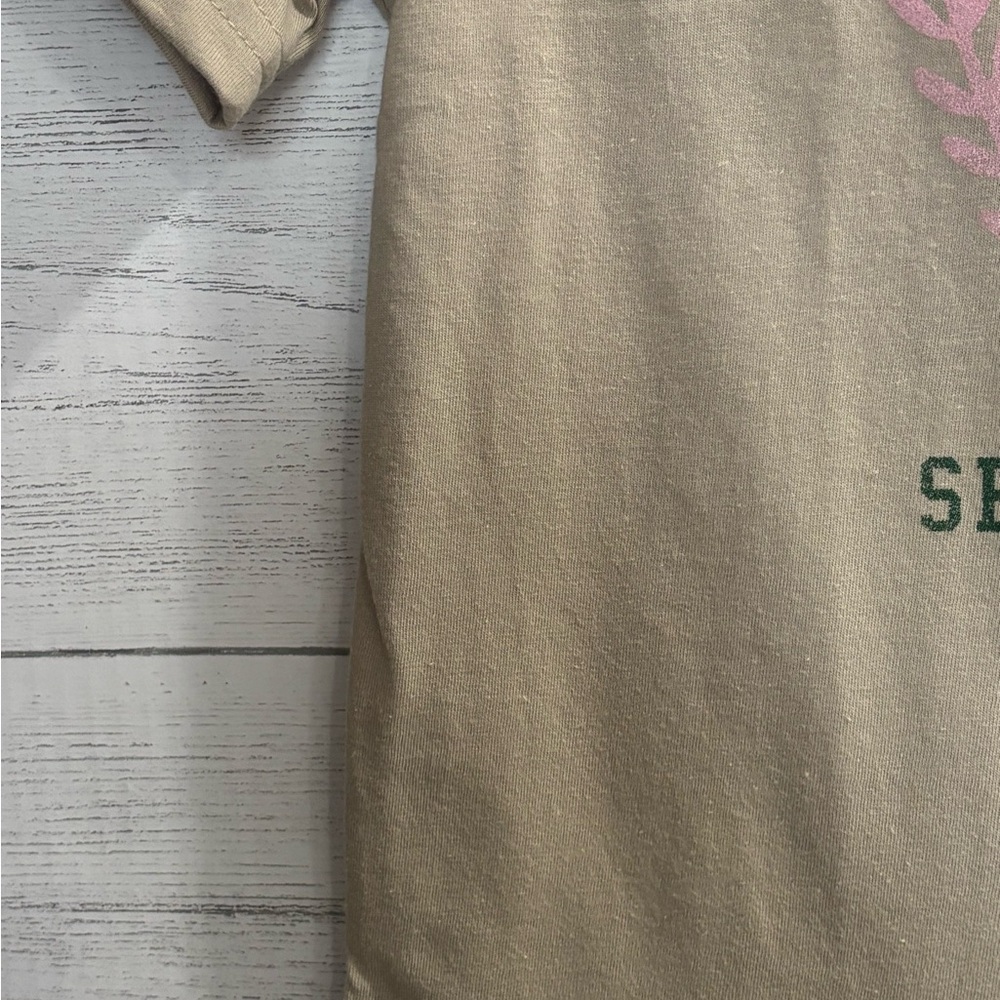 Fifth Sun Tennis Graphic Tee Small Beige Malibu California Preppy Aesthetic NWT - Picture 10 of 10
